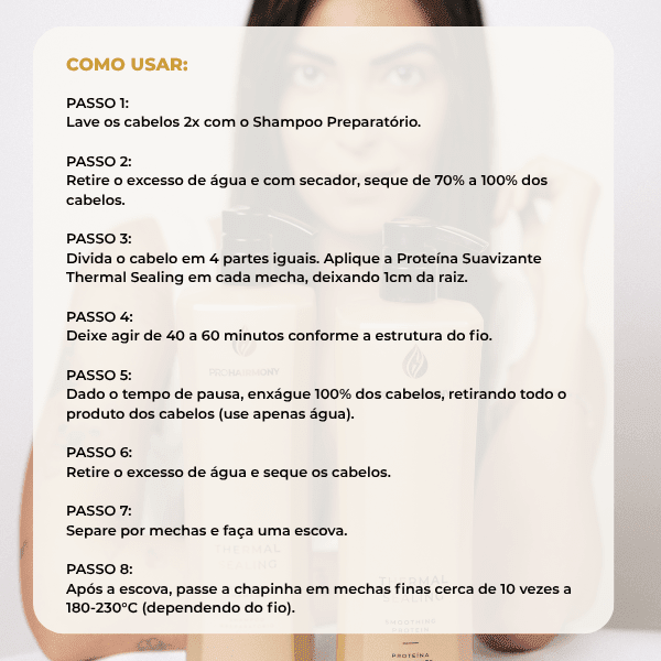 Kit Alisamento Thermal Sealing 120mL + Máscara de Hidratação Vitality 250g | Sem Formol - Pro Hairmony