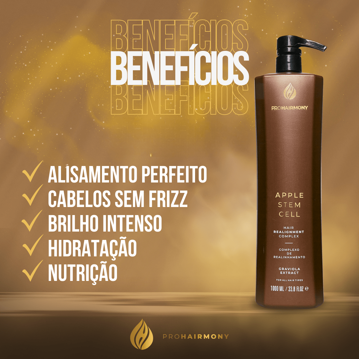 Kit Complexo de Realinhamento Matizado Apple Stem Cell 120ml - Pro Hairmony