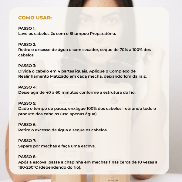 Kit Alinhamento Matizado Apple Stem Cell 120ml + Máscara de Hidratação Vitality 250g - Pro Hairmony