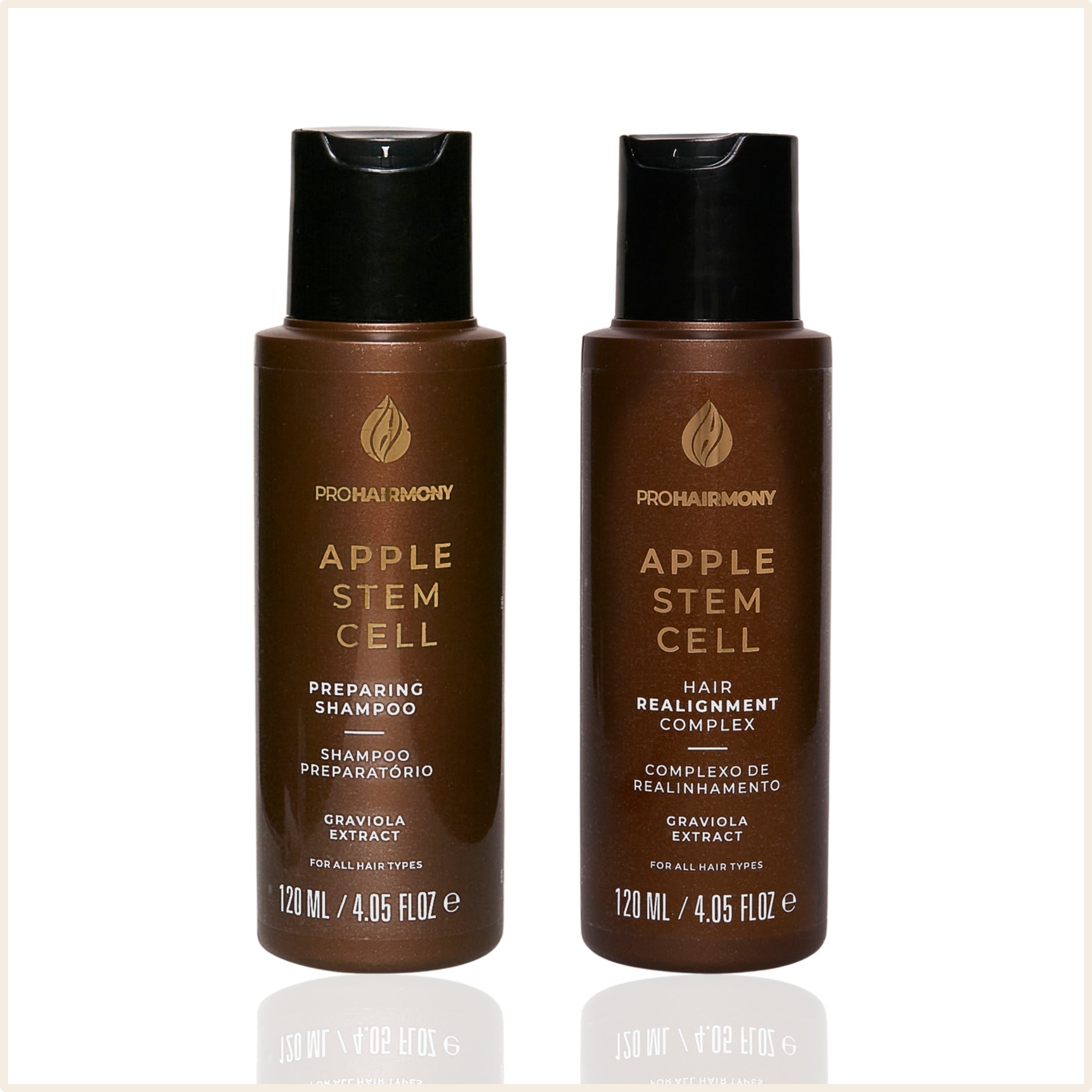 Kit Complexo de Realinhamento Matizado Sem Formol Apple Stem Cell 120ml - Pro Hairmony