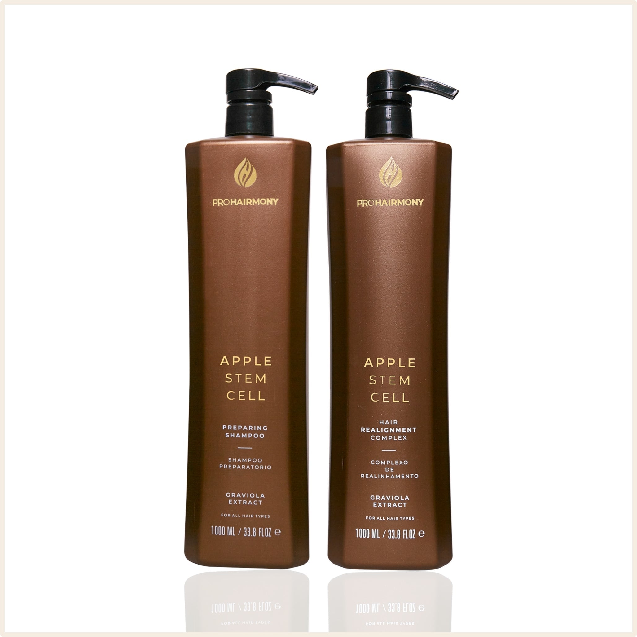Kit Complexo de Realinhamento Matizado Sem Formol Apple Stem Cell 1L - Pro Hairmony